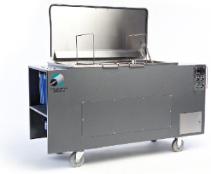 An industrial ultrasonic cleaner