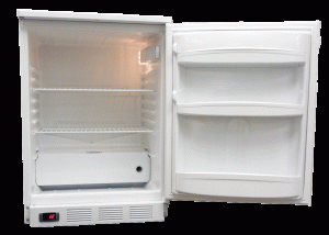 An undercounter lab refrigerator with a digital LED temperature control