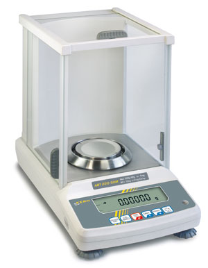 The Kern ABT analytical balance with automatic internal calibration